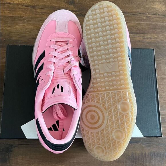 Adidas samba Messi pink/black men size 9.5/10 - Picture 5 of 7